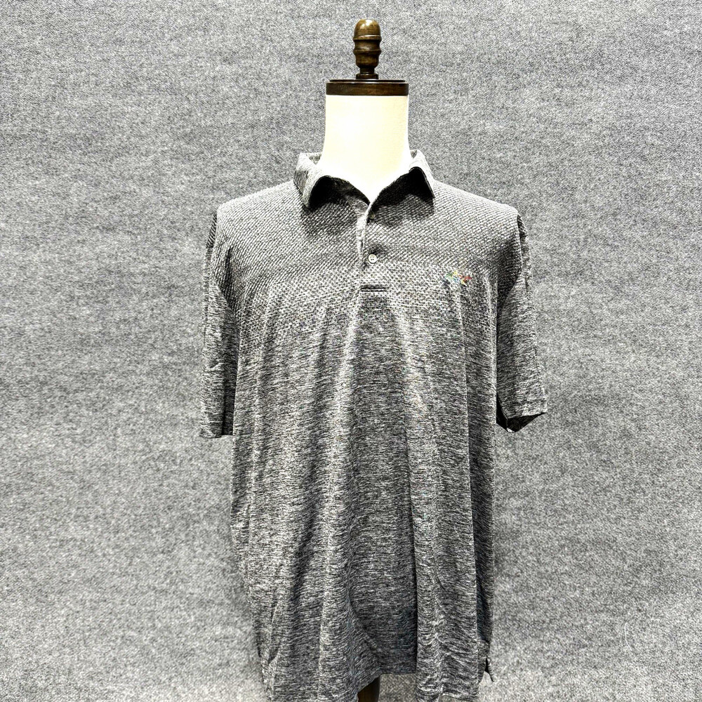 Greg Norman Play Dry Golf Polo Men's XXL Gray Textured Short Sleeve